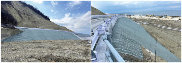 石川県産木材チップ利活用型植生工