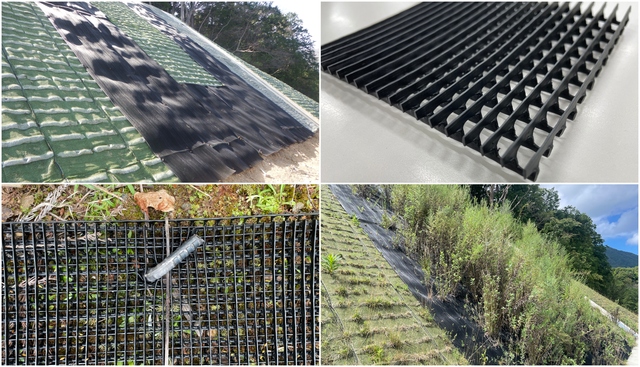 獣害対策用特殊樹脂ネット工　イノシカスライダー